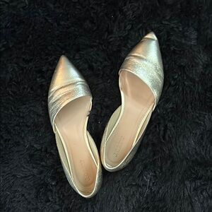 J. CREW Gold pointed flats